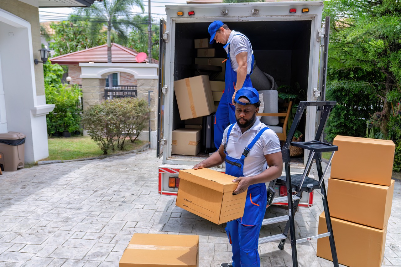 Local movers handling furniture in San Diego