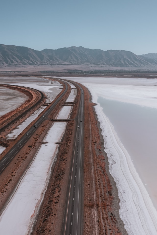 Utah highway and mountains