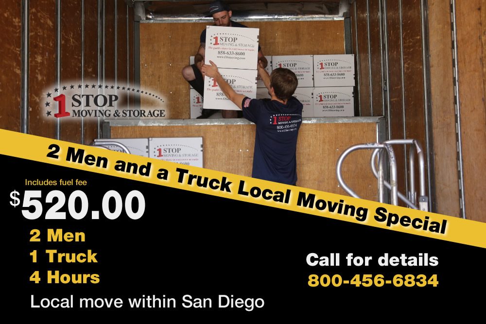 Hire 2 men and a truck moving special